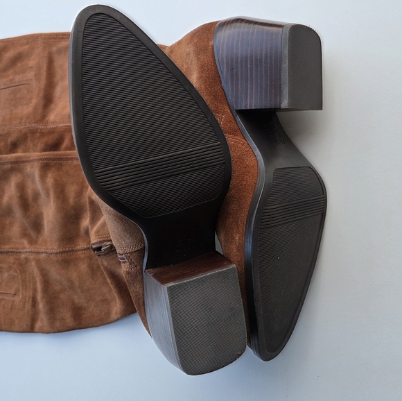 Naturalizer Women's Fae Knee High Boot Saddle Tan Suede Wide Calf Size 8.5 - Picture 6 of 7